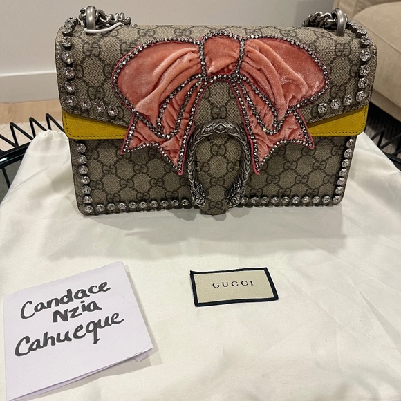 Gucci | Bags | Gucci Gg Dionysus Crystal Bow Supreme Dionysus | Poshmark